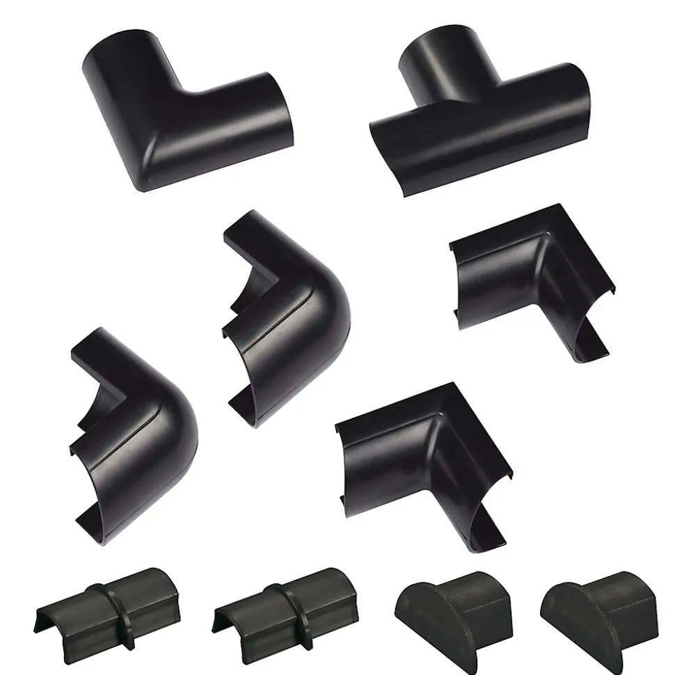 Multi-Pack d'accessoires pour goulotte D-Line noire 30x15mm