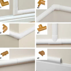 Multi-Pack d'accessoires pour goulotte D-Line effet chêne 30x15mm