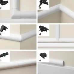 Multi-pack d'accessoires pour goulotte D-Line noire 30 x 15 mm