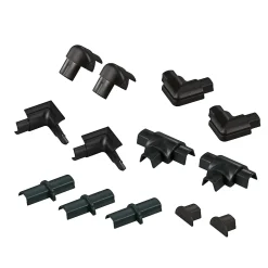 Multi-pack d'accessoires pour goulotte D-Line noire 30 x 15 mm