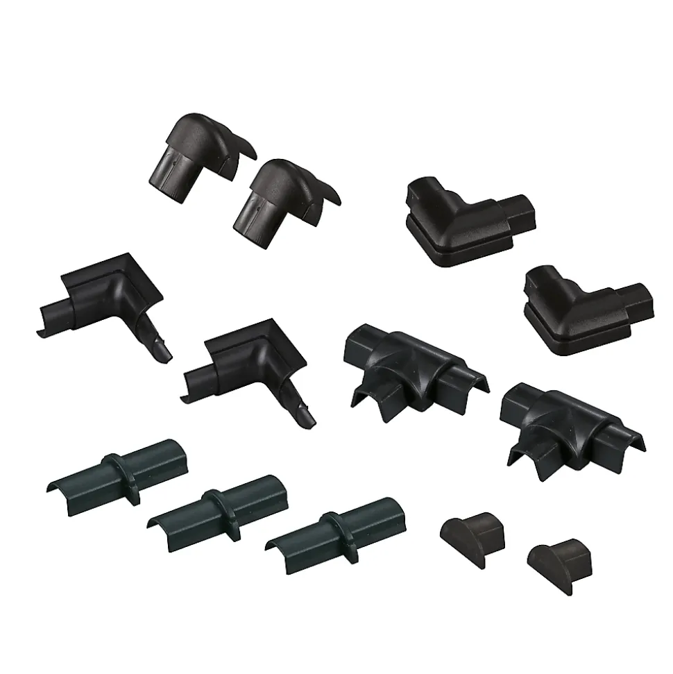 Multi-pack d'accessoires pour goulotte D-Line noire 30 x 15 mm