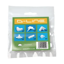 Multi-pack d'accessoires pour goulotte D-Line blanche 16 x 8 mm