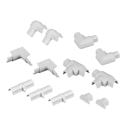 Multi-pack d'accessoires pour goulotte D-Line blanche 16 x 8 mm