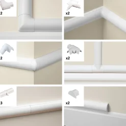 Multi-pack d'accessoires pour goulotte D-Line blanche 16 x 8 mm