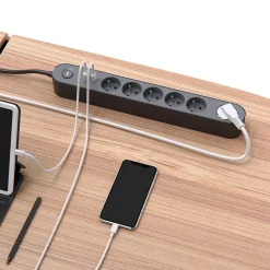 Multiprise 6 prises + 2 USB Jacobsen 1.5 m noire