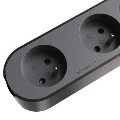 Multiprise 6 prises + 2 USB Jacobsen 1.5 m noire