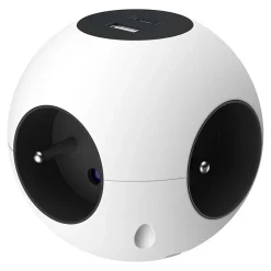 Multiprise 4 prises + 2 USB Jacobsen 1.5 m forme cube