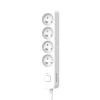 Multiprise 4 prises avec interrupteur blanc gris 2 m