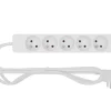 Multiprise 5 prises blanc 1 m 16A 3680W 230 V