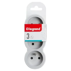 Multiprise 3 prises frontale Legrand blanc