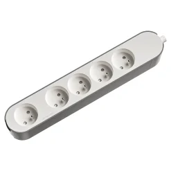 Multiprise 5 prises Jacobsen blanche à câbler