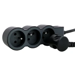 Multiprise 3 prises Legrand noir et gris 3 m