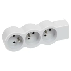 Multiprise 3 prises Legrand blanc et gris