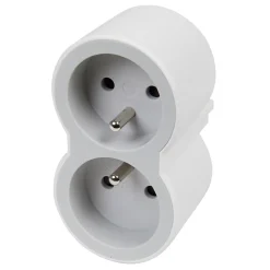 Multiprise 2 prises Legrand blanc et gris