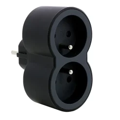 Multiprise 2 prises Legrand noir et gris