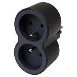 Multiprise 2 prises Legrand noir et gris