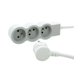 Multiprise 3 prises Legrand blanc et gris 3 m
