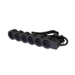 Multiprise 6 prises Legrand noir et gris 3 m