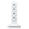 Multiprise 8 prises parafoudre sur socle USB 2m blanc