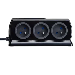 Multiprise 6 prises parafoudre USB Diall 2m noir