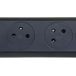 Multiprise 4 prises rotative à fixer Legrand noir et gris