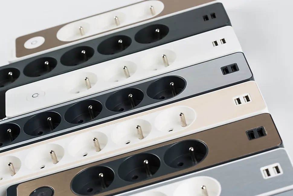 Multiprise 5 prises Schneider Electric Odace blanc 3 m