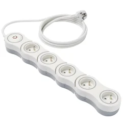 Multiprise avec interrupteur 5 prises Diall modulable 2m