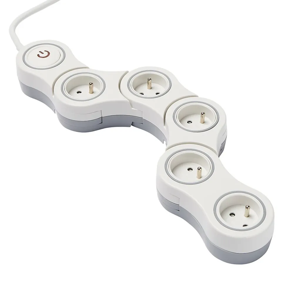 Multiprise avec interrupteur 5 prises Diall modulable 2m