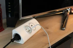 Multiprise d'angle 2P 16A + 2 USB à câbler - Blanc - Otio