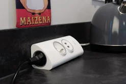 Multiprise d'angle 2P 16A + 2 USB à câbler - Blanc - Otio