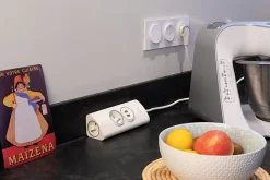 Multiprise d'angle 2P 16A + 2 USB à câbler - Blanc - Otio