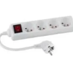 Multiprise filaire 4 prises câble 1,5 mètres + interrupteur à voyant