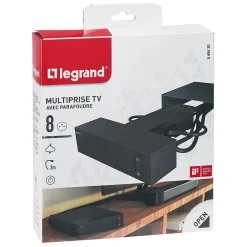 Multiprise parafoudre 4 prises Legrand noir 2 m