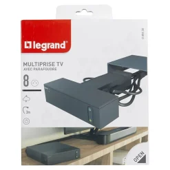 Multiprise parafoudre 4 prises Legrand noir 2 m