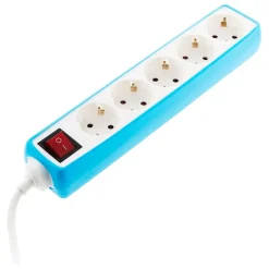 Multiprise Schuko 5x16A bleu Zenitech