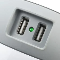 Multiprise Watt & Co Wattball 2x 16A + 1 x 6A + 2 x USB 2.1A blanc et gris