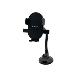Muvit Support Voiture pour Smartphones 2 en 1 Flex avec Pince Extensible à 87mm Noir