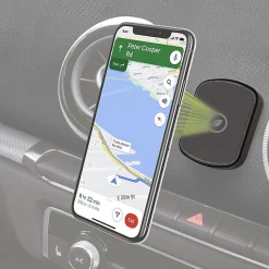 Muvit Support Voiture Universel Magnétique avec Deux Plaques Adhésives Noir