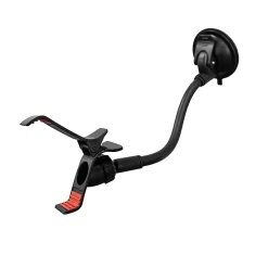 Muvit Support Voiture Universel Flex Rotatif à 360 avec Pince Extensible à 100mm Noir
