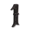 N° de maison - marquage 1 - en fonte - couleur marron - à visser - hauteur 12 cm - Chapuis CFR1