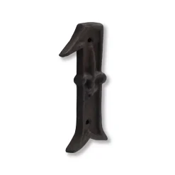 N° de maison - marquage 1 - en fonte - couleur marron - à visser - hauteur 12 cm - Chapuis CFR1