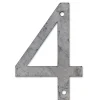 N° de maison - marquage 4 - en acier - couleur gris - à visser - hauteur 12 cm - Chapuis CPA4