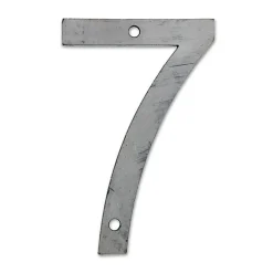 N° de maison - marquage 7 - en acier - couleur gris - à visser - hauteur 12 cm - Chapuis CPA7