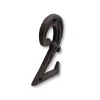 N° de maison - marquage 2 - en fonte - couleur marron - à visser - hauteur 12 cm - Chapuis CFR2