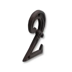 N° de maison - marquage 2 - en fonte - couleur marron - à visser - hauteur 12 cm - Chapuis CFR2