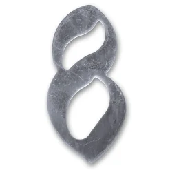 N° de maison - marquage 8 - en acier inoxydable - couleur gris - à visser - hauteur 10 cm - Chapuis HS008