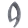 N° de maison - marquage 9 - en acier inoxydable - couleur gris - à visser - hauteur 10 cm - Chapuis HS009