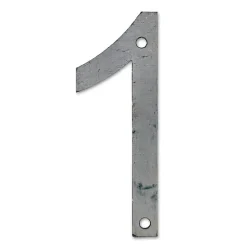 N° de maison - marquage 1 - en acier - couleur gris - à visser - hauteur 12 cm - Chapuis CPA1