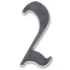 N° de maison - marquage 2 - en acier inoxydable - couleur gris - à visser - hauteur 10 cm - Chapuis HS002