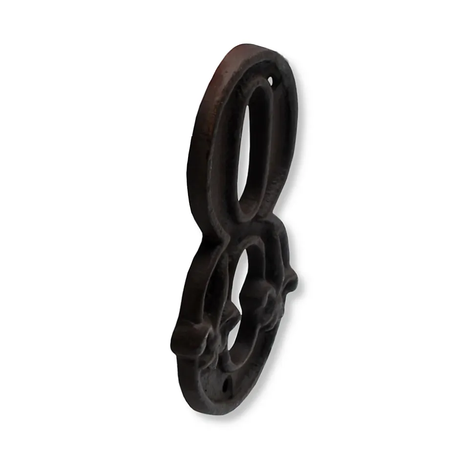 N° de maison - marquage 8 - en fonte - couleur marron - à visser - hauteur 12 cm - Chapuis CFR8